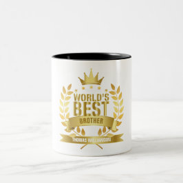 Caneca De Café Em Dois Tons Irmão do Mundo Fun Gold