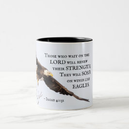 Caneca De Café Em Dois Tons Isaiah 40:31 Aqueles que esperam pelo Senhor, Bíbl