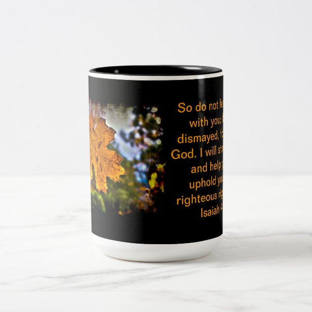 Caneca De Café Em Dois Tons Isaiah 41:10 (Centro)