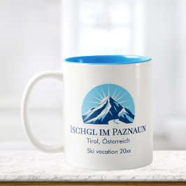 Caneca De Café Em Dois Tons Ischgl im Paznaun Áustria boné para instalações de