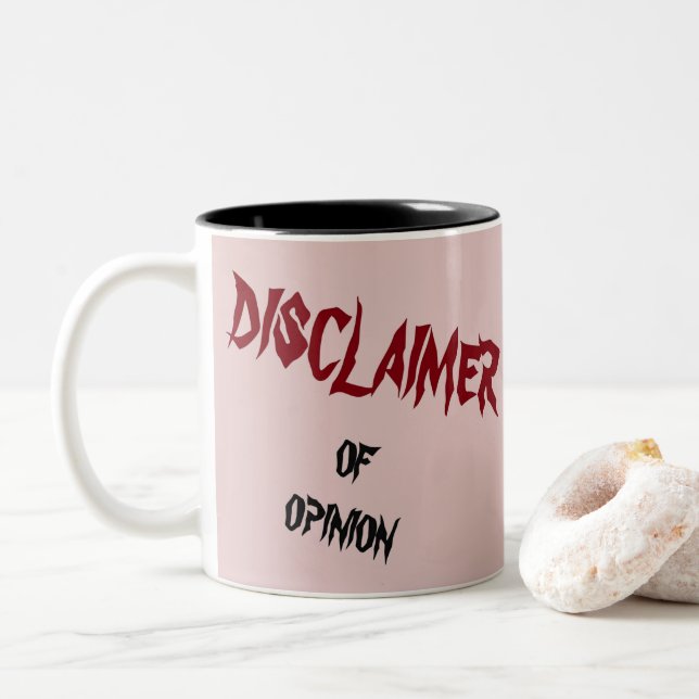 Caneca De Café Em Dois Tons "Isenções de responsabilidade" (Com Donut)