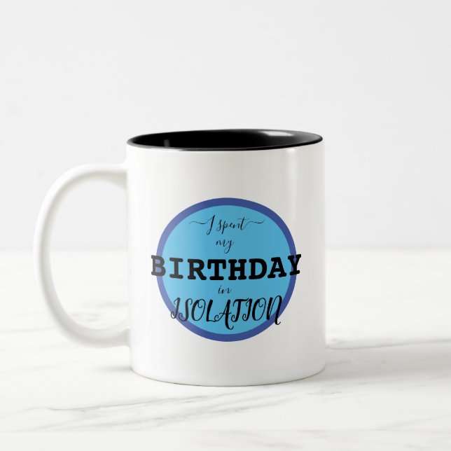 Caneca De Café Em Dois Tons Isolamento Aniversário Mug (Esquerda)