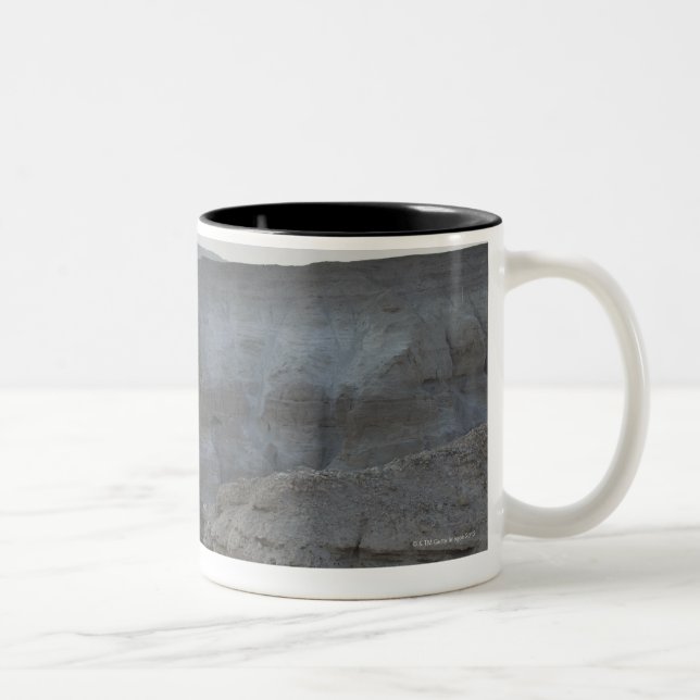 Caneca De Café Em Dois Tons Israel, Mar Morto, formações de rocha (Direita)
