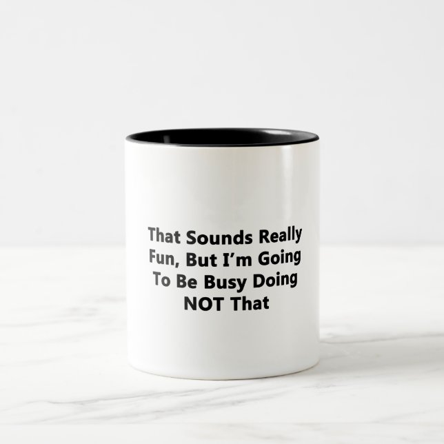 Caneca De Café Em Dois Tons Isso Parece Muito Divertido (Centro)