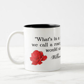 Caneca De Café Em Dois Tons Isso que nós chamamos um rosa… Shakespeare