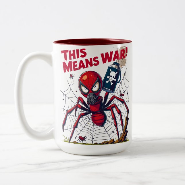 Caneca De Café Em Dois Tons Isso Significa Guerra! – A Vingança da Aranha (Esquerda)