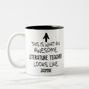 Caneca De Café Em Dois Tons Isto é o que parece um professor de literatura inc