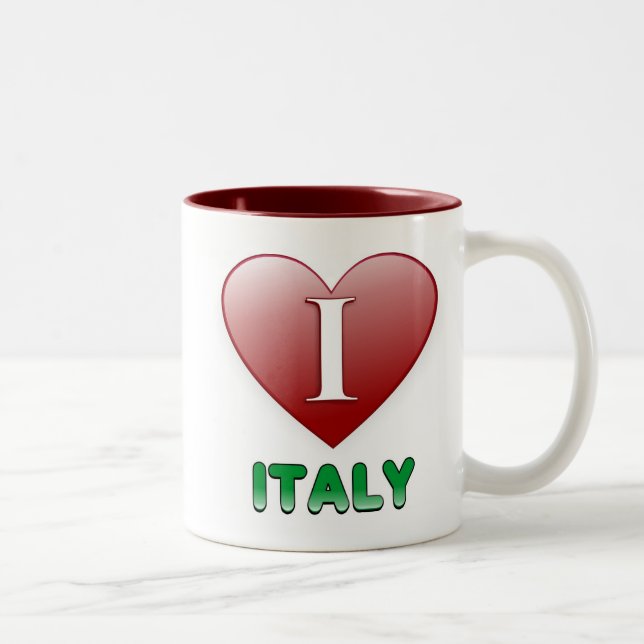 Caneca De Café Em Dois Tons Italia (Direita)