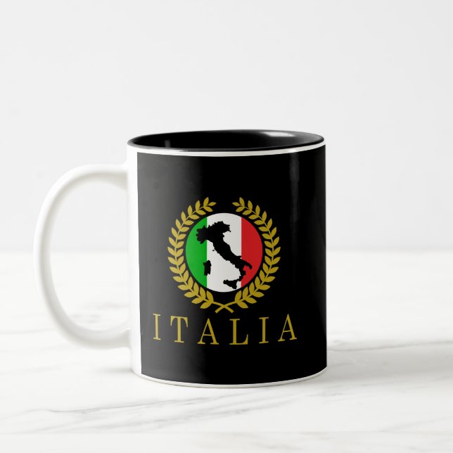 Caneca De Café Em Dois Tons Italia Classico (Esquerda)