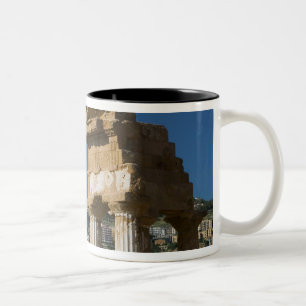Caneca De Café Em Dois Tons Itália, Sicília, Agrigento, La Valle dei Templi,