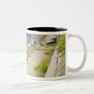 Caneca De Café Em Dois Tons Itália, Sicília, Cefalù, Passarela à Beira do Penh
