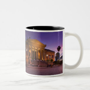 Caneca De Café Em Dois Tons Itália, Sicília, Palermo, Ópera do Teatro Massimo