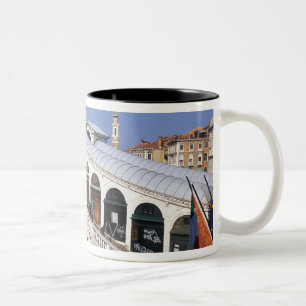 Caneca De Café Em Dois Tons Itália, Veneto, Veneza, travessia da Ponte de Rial