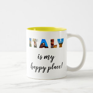 Caneca De Café Em Dois Tons Itália Vineyard Viagem Happy Place