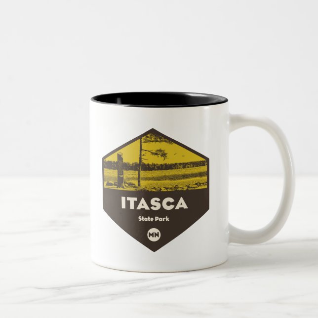 Caneca De Café Em Dois Tons Itasca State Park Minnesota (Direita)