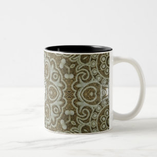 Caneca De Café Em Dois Tons Item de presente impresso com textura da idade da