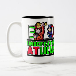 Caneca De Café Em Dois Tons Ivencível No Logotipo Local Mug