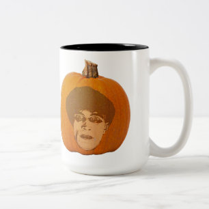 Caneca De Café Em Dois Tons Jack o' Lanterna Caligari Face, Abóbora-das-Hallow