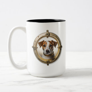 Caneca De Café Em Dois Tons Jack Russell mug