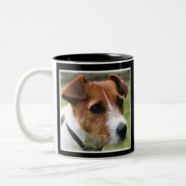 Caneca De Café Em Dois Tons Jack Russell Terrier Customizable Mug (Esquerda)