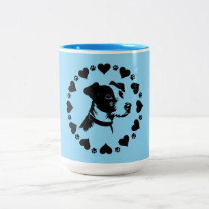 Caneca De Café Em Dois Tons Jack Russell Terrier Dog
