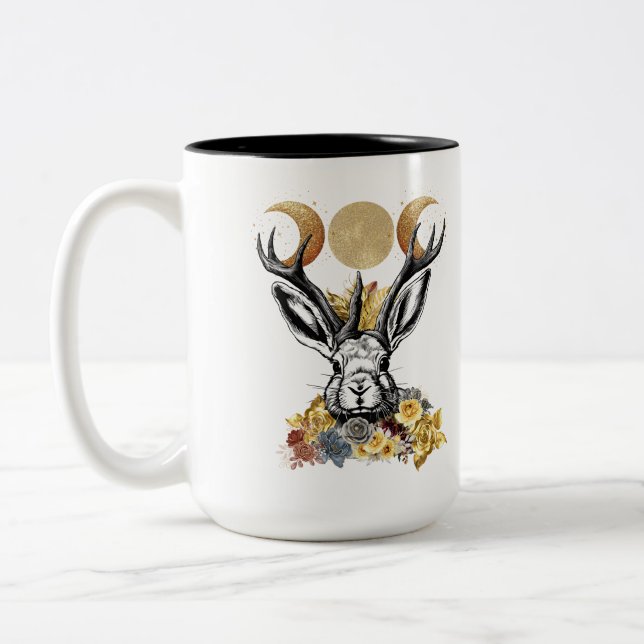 Caneca De Café Em Dois Tons Jackalope Mood Goddess Mug (Esquerda)