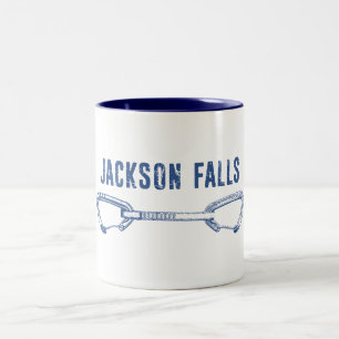 Caneca De Café Em Dois Tons Jackson Falls Illinois Escalada Quickdraw