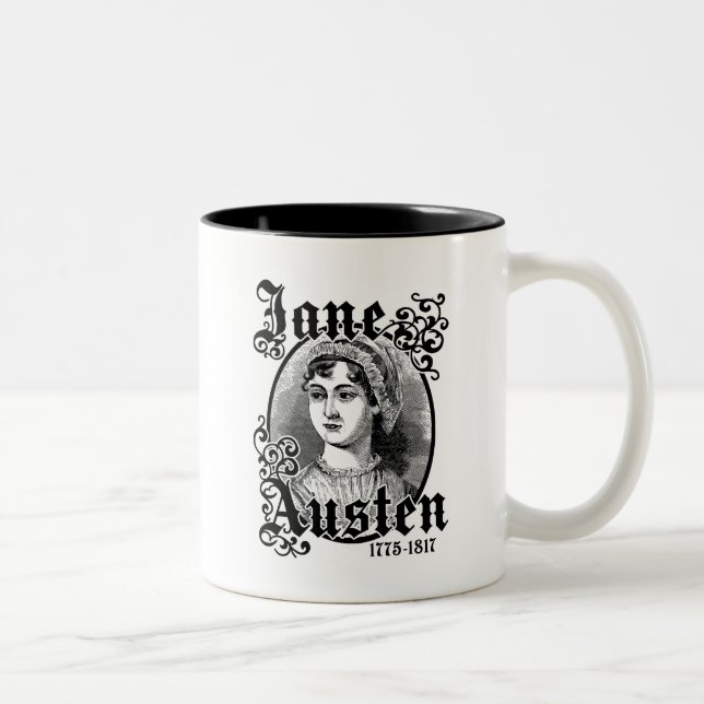 Caneca De Café Em Dois Tons Jane Austen (Direita)