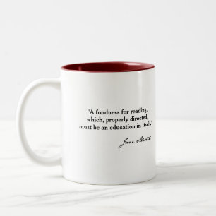 Caneca De Café Em Dois Tons Jane Austen Mansfield Park Mug