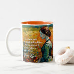 Caneca De Café Em Dois Tons Jane Eyre Cita Estilo Monet<br><div class="desc">Jane Eyre no estilo Claude Monet,  com citação: "Não preciso vender minha alma à felicidade comprar. Eu tenho um nascer do tesouro interior comigo... " Veja toda a coleção em Thornfield Passions ©</div>
