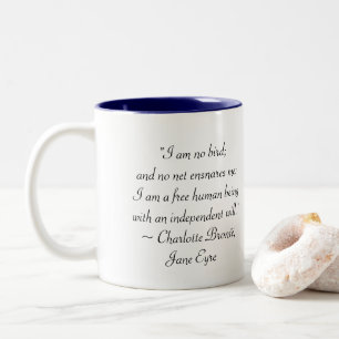 Caneca De Café Em Dois Tons Jane Eyre Não Sou Uma Citação De Pássaro