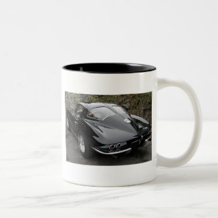Caneca De Café Em Dois Tons Janela Dividir Preto Clássico Corvette