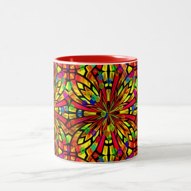 Caneca De Café Em Dois Tons Janela rosa (Centro)