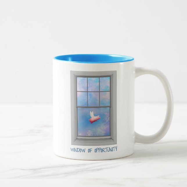 Caneca De Café Em Dois Tons Janela Voadora de Oportunidade (Direita)