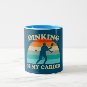 Caneca De Café Em Dois Tons Jantar É Minha Pickleball De Cardio