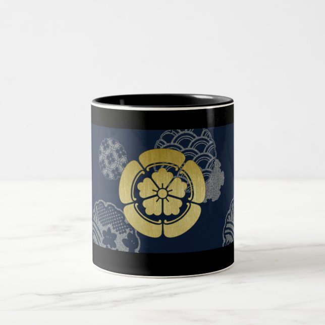 Caneca De Café Em Dois Tons JAPAN SYOUGUN KAMON KANJI TENKAFUBU! Odaマグカップ (Centro)