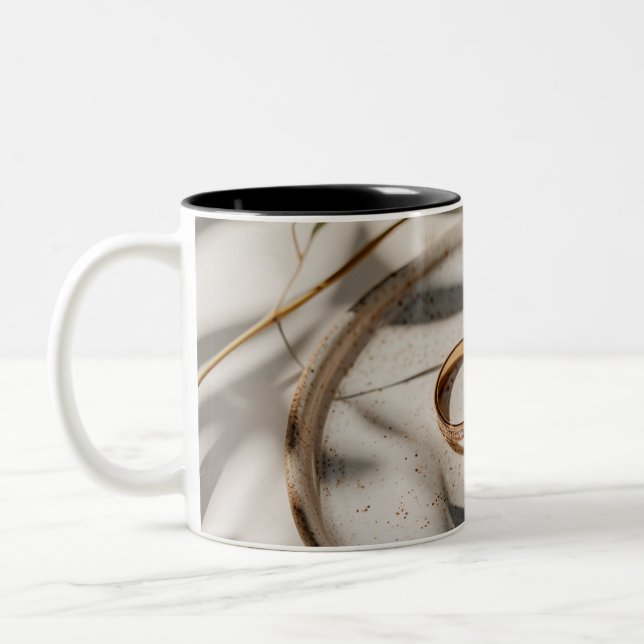 Caneca De Café Em Dois Tons Japandi wedding (Esquerda)