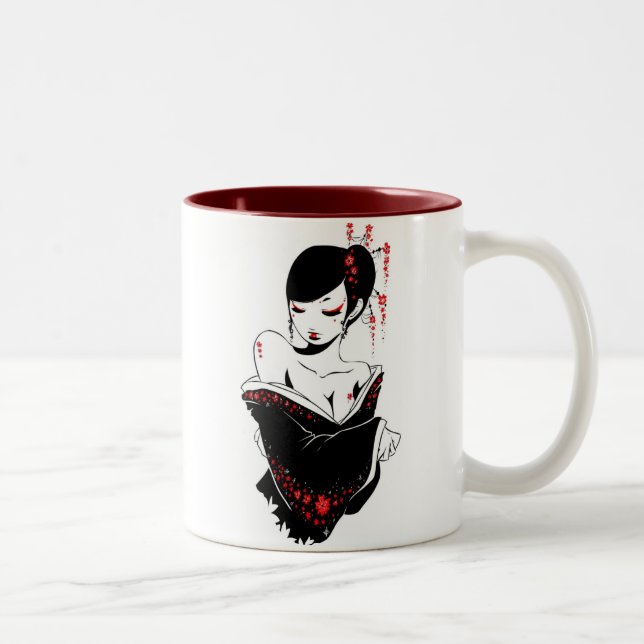 Caneca De Café Em Dois Tons _japonês (Direita)