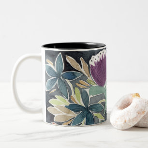 Caneca De Café Em Dois Tons Jardim de Flores de Água