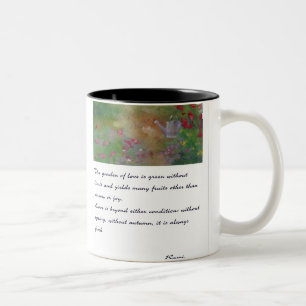 Caneca De Café Em Dois Tons Jardim de Rumi do amor