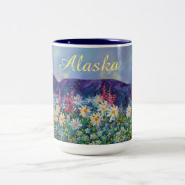 Caneca De Café Em Dois Tons Jardim de Tisha do Alaska