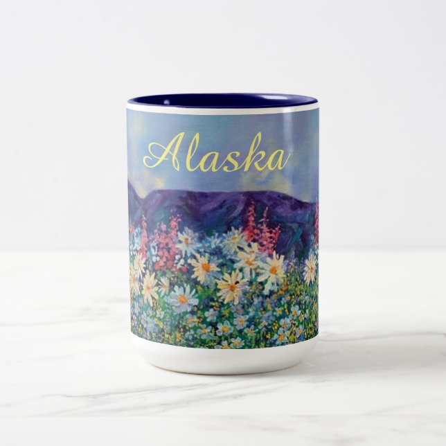 Caneca De Café Em Dois Tons Jardim de Tisha do Alaska (Centro)