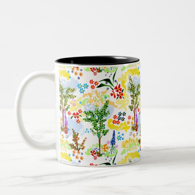 Caneca De Café Em Dois Tons Jardim de verão (Esquerda)