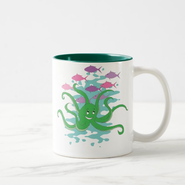 Caneca De Café Em Dois Tons jardim do mar (Direita)
