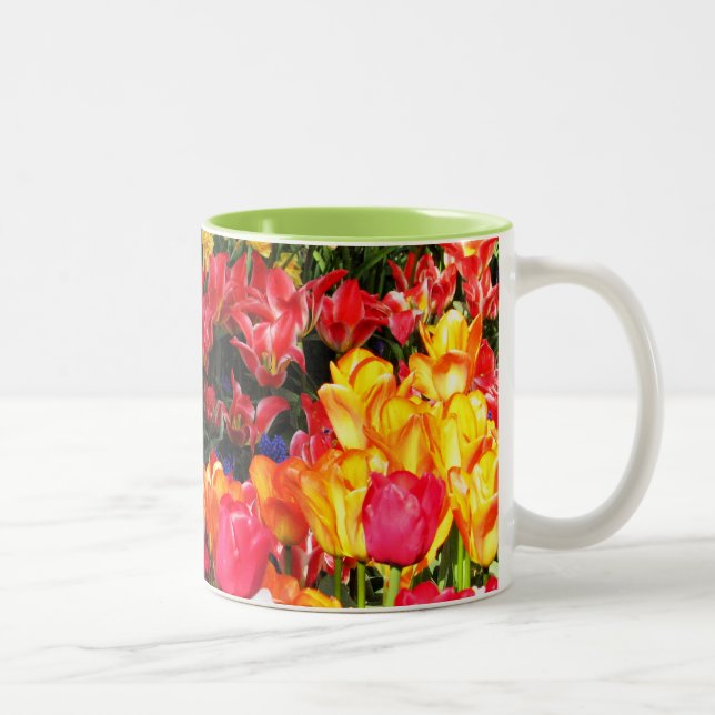 Caneca De Café Em Dois Tons Jardim ensolarado (Direita)