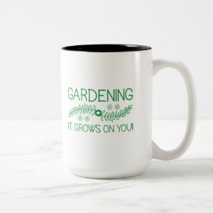 Caneca De Café Em Dois Tons Jardinagem Cresce em Você