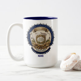 Caneca De Café Em Dois Tons Jardineiro-Chefe | Relógio de Pulso Personalizado 
