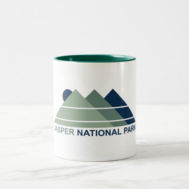 Caneca De Café Em Dois Tons Jasper National Park Mountain Sun (Centro)