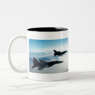 Caneca De Café Em Dois Tons Jatos de combate da força aérea