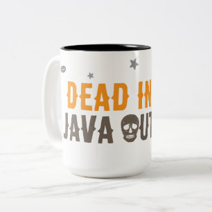 Caneca De Café Em Dois Tons Java de Dentro fora do morto - Caveira de café min